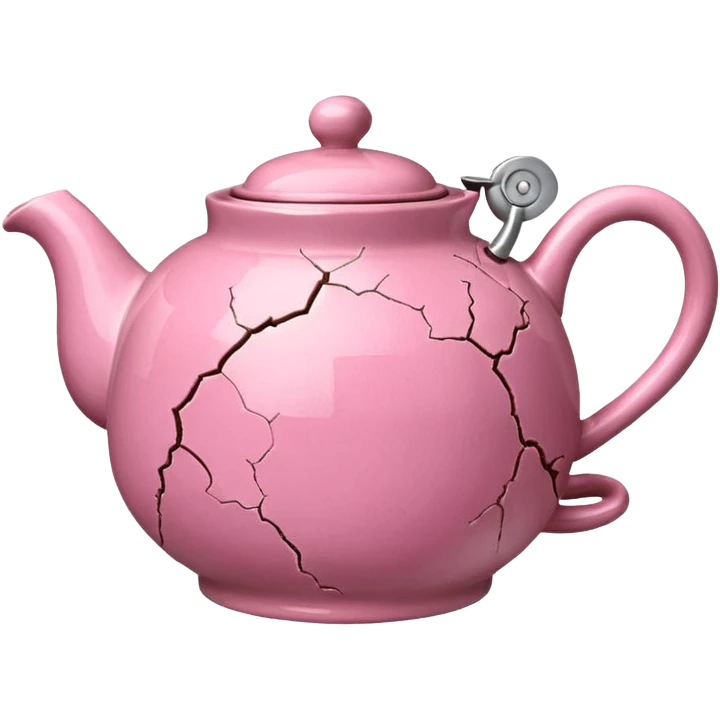 Pink bursting tea pot emoji