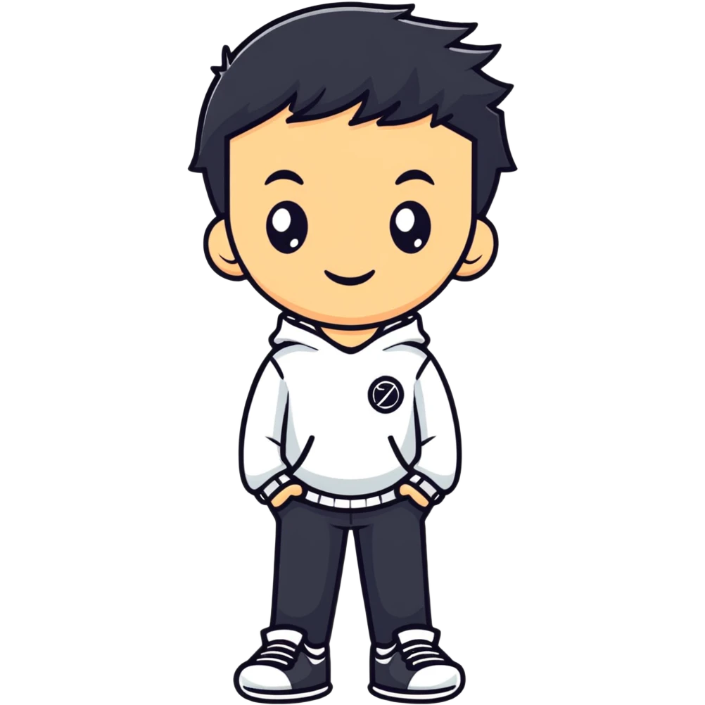cool boy character for profile picture emoji
