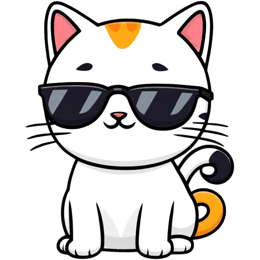 Cat with sunglasses emoji