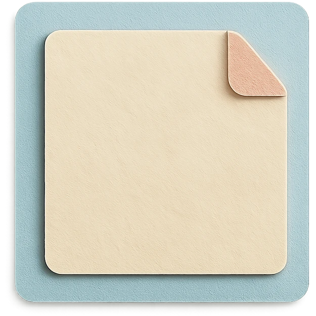 soft pastel cozy memo paper sheet with soft watercolor texture, with a pastel blue background emoji