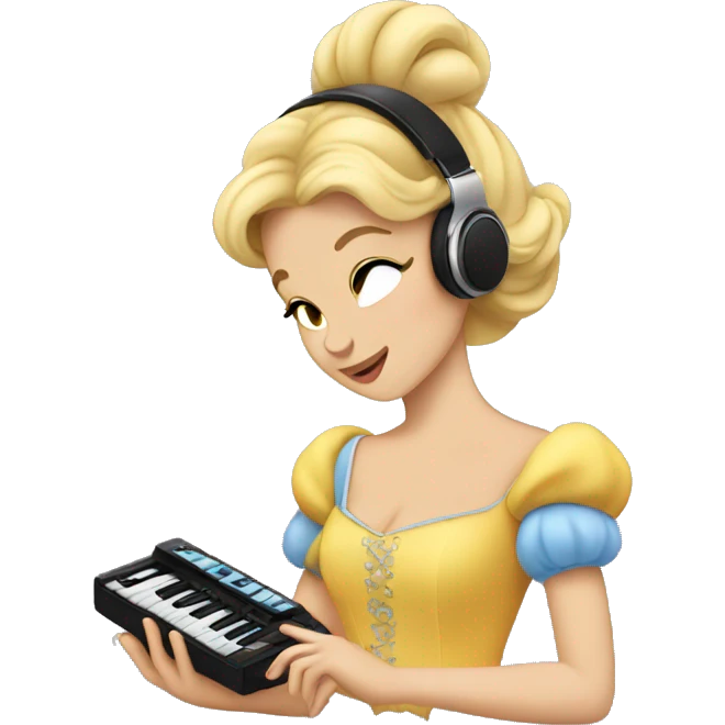  cinderella listening to music emoji