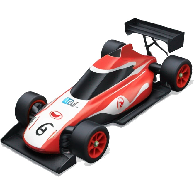 Radio Controlled Toyota 86 shaped like a Formula One race car with exposed wheels  emoji