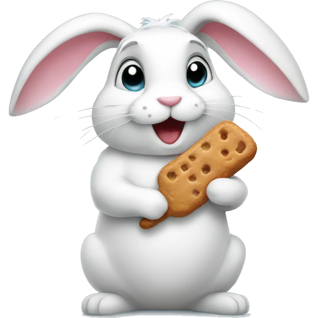 Rabbit with a treat emoji