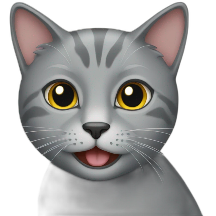 Grey cat  emoji