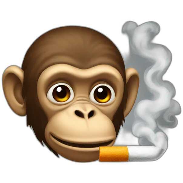 Monkey smoke emoji