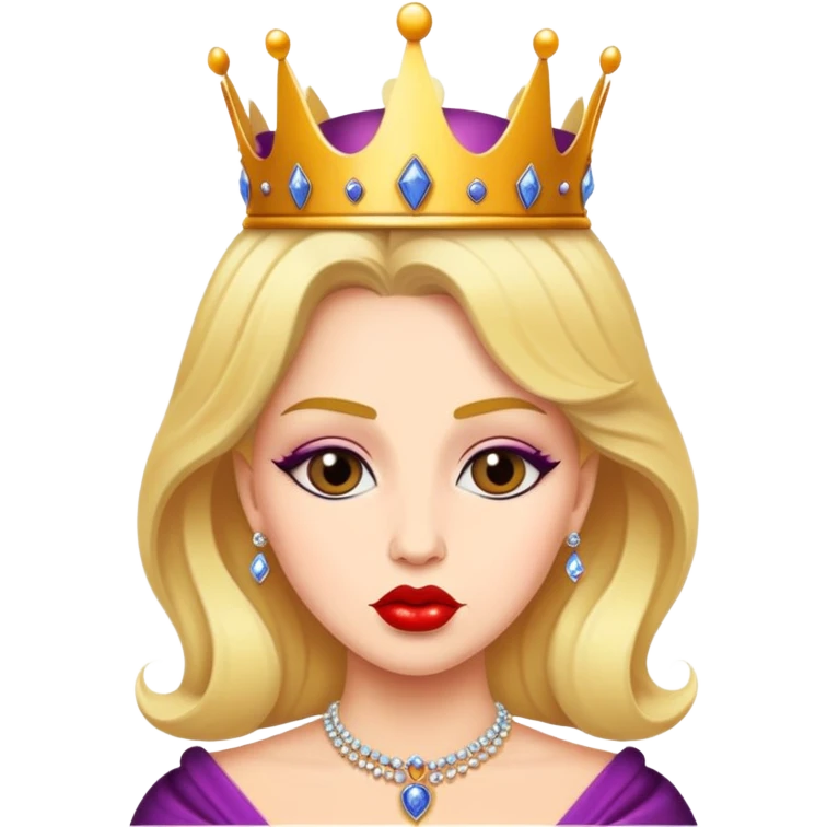 Queen with kiss  emoji