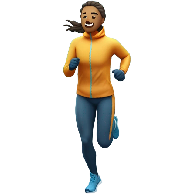 Freezing runner near frozen lake emoji