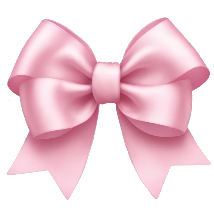 light pink ribbon bow emoji