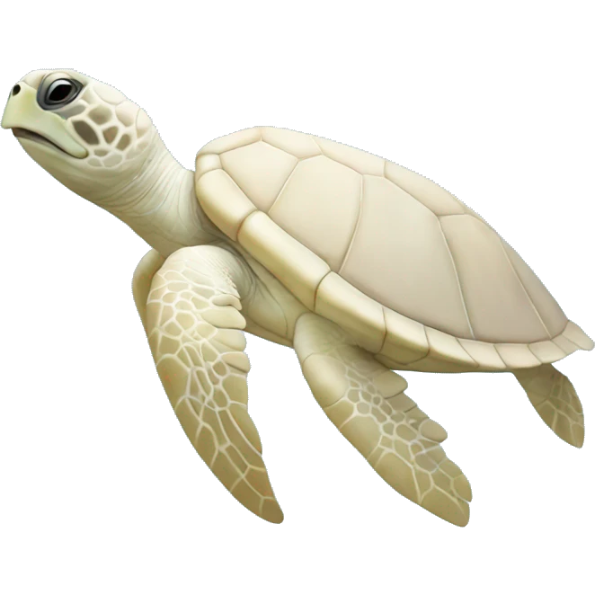 White Pastel sea turtle emoji