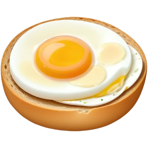 Hard bread with boiled egg  emoji