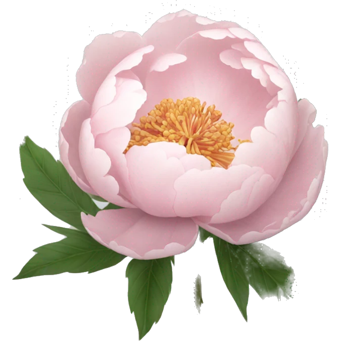 Light pink peonie emoji