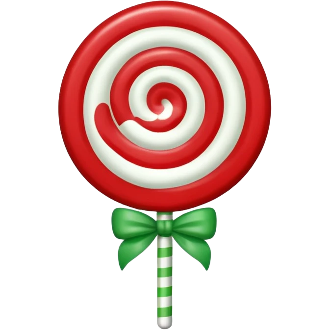 a single peppermint candy, but with green red white emoji