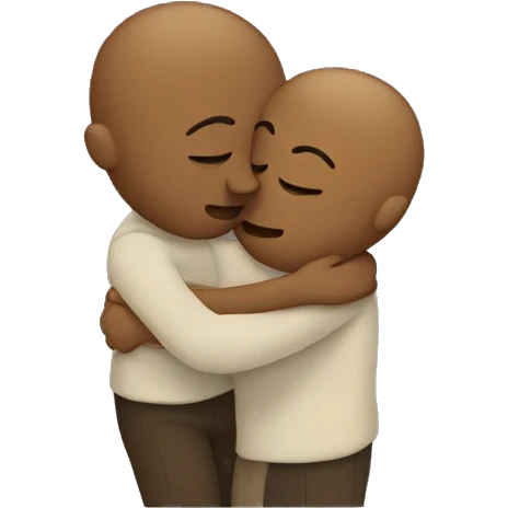 Hug without faces emoji