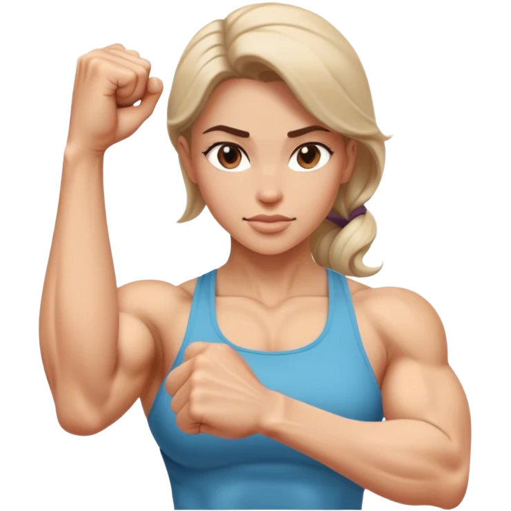 average women show biceps emoji