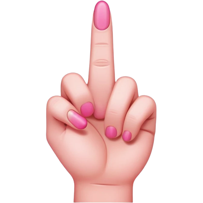 pink middle finger emoji