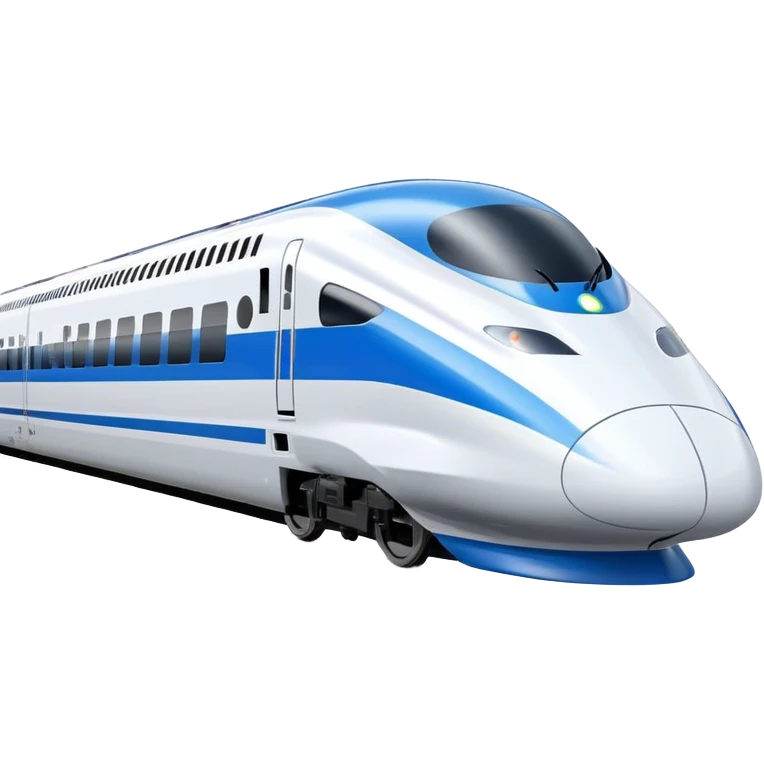 High-Speed Train (Shinkansen) - JR East (Model Year: 2021) (Iconic colour: White with blue) emoji