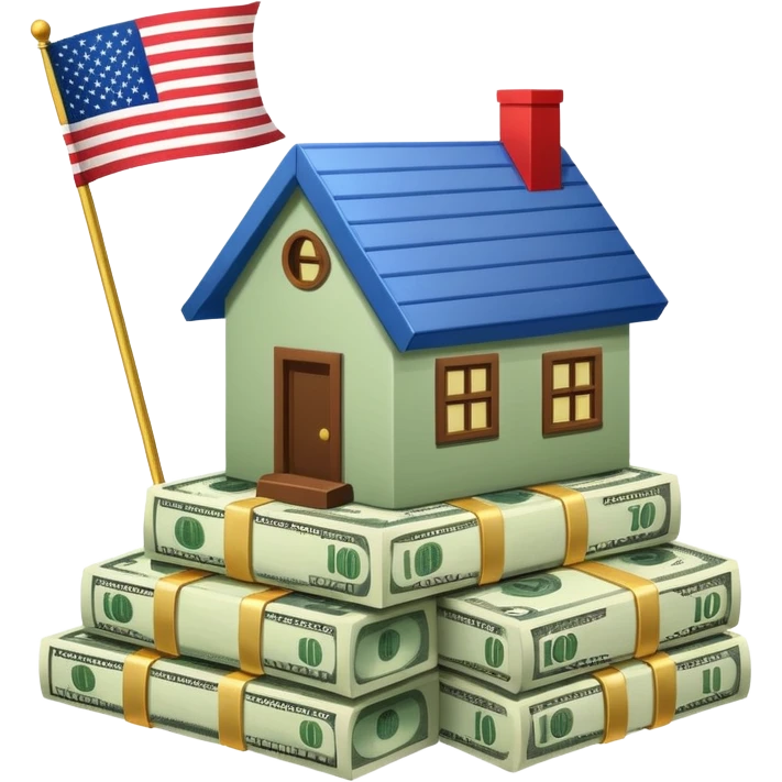 usa flag money house emoji