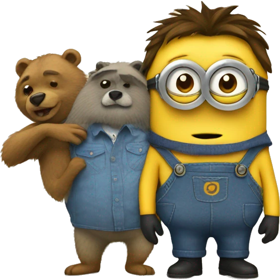 Minion with bear shirt  emoji