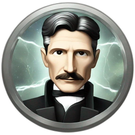 Nikola Tesla above terraform logo emoji