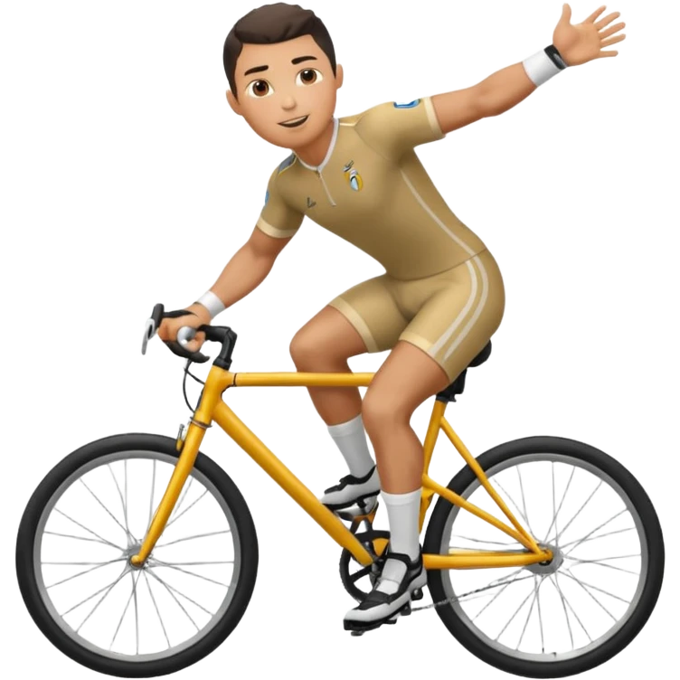 Bisikletle ön kaldırıp gezen ronaldo emoji