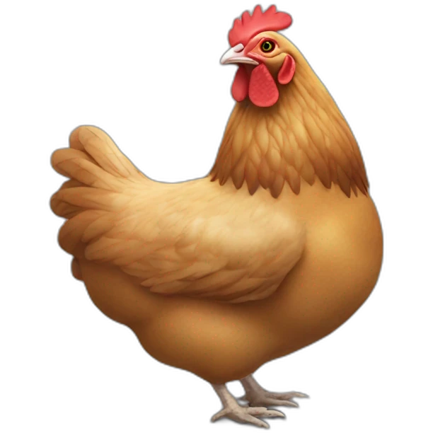 Potato riding hen emoji