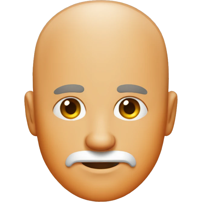 A middle-age man with a orange beard and a bald head emoji