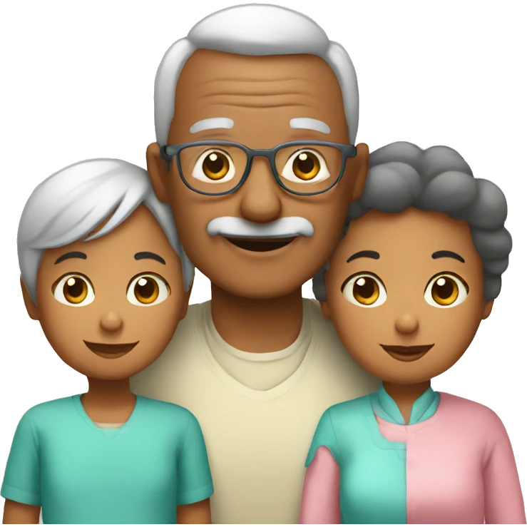 grandpa and grandma and child emoji