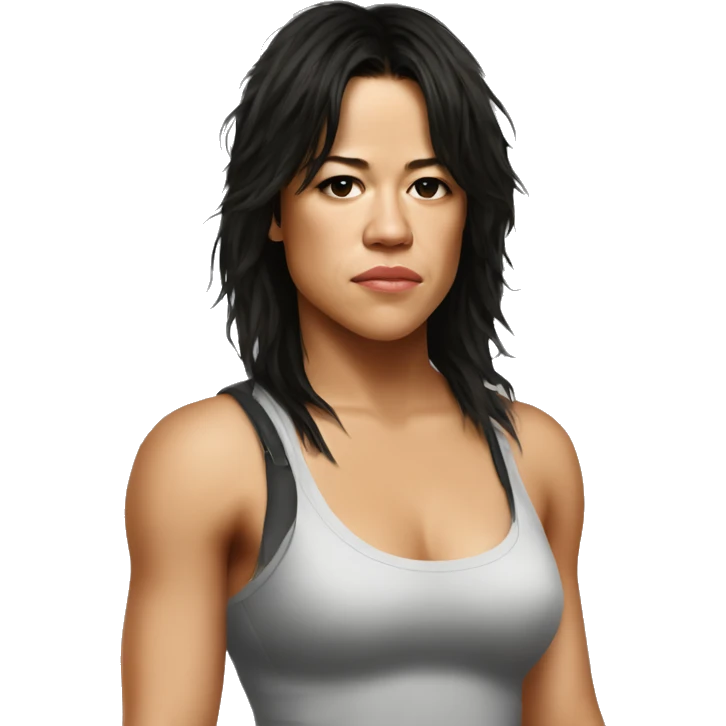 michelle rodriguez serious wearing tank top emoji