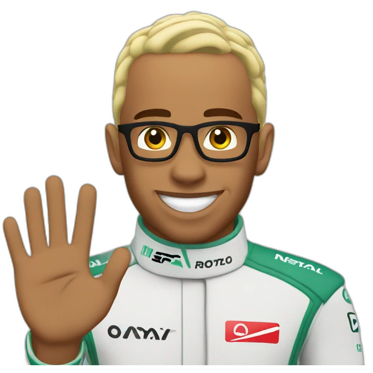 lewis hamilton saying hi emoji