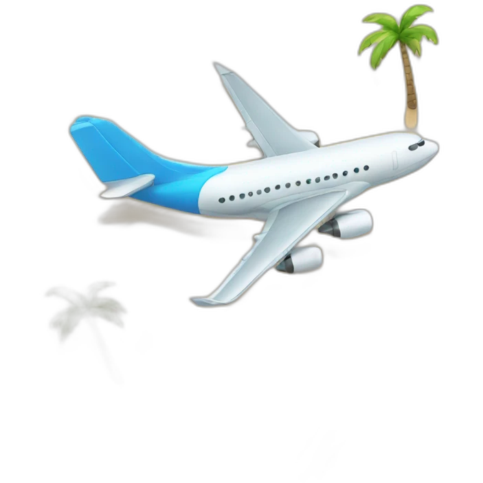 Plane on beach emoji