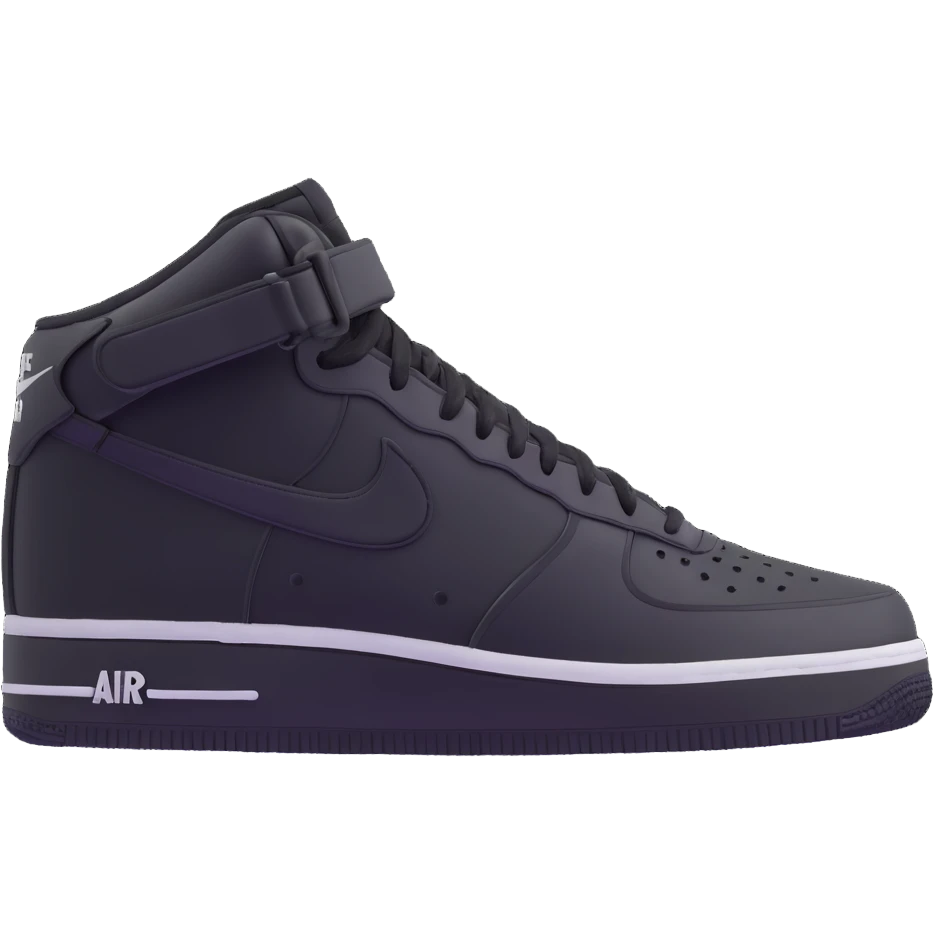 black Nike Air Force 1 shoes emoji
