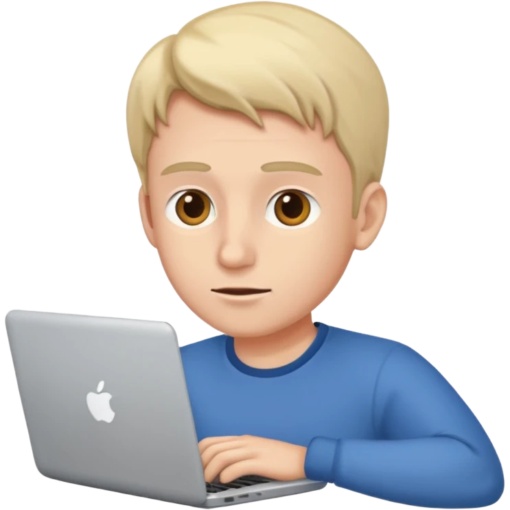 man looking at laptopm emoji