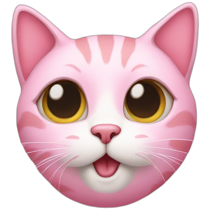 Cat pink  emoji