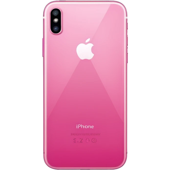  pink  pink iPhone lying flat, sleek modern design, soft reflections, realistic style, minimal background, isolated on transparent background emoji