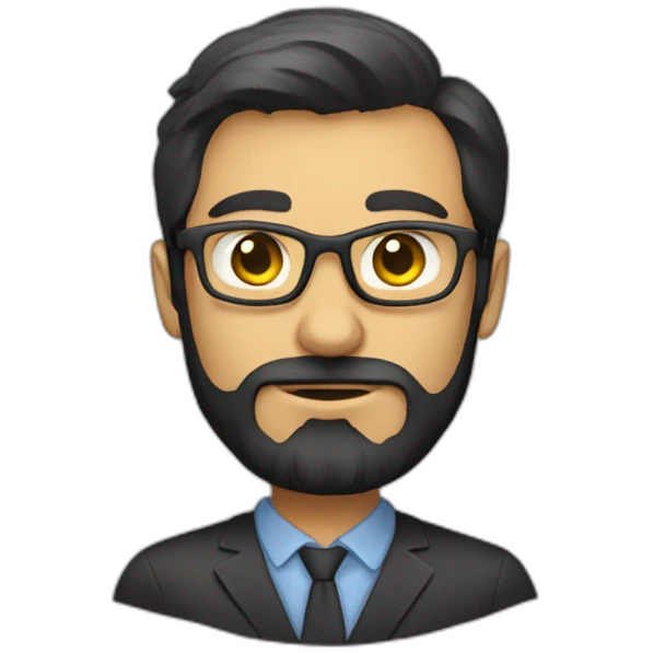 Data Scientist with a trimmed beard emoji