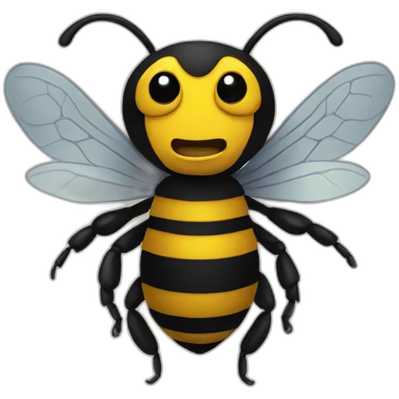 evil bee emoji