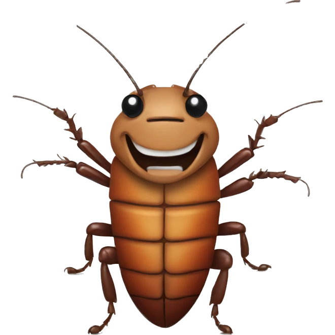Cockroach smiling emoji