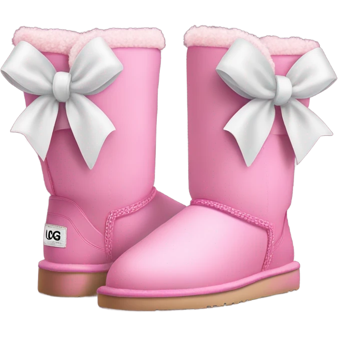 Pink uggs with a white bow emoji