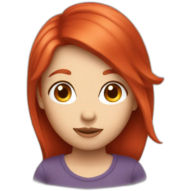 Red hair giel emoji