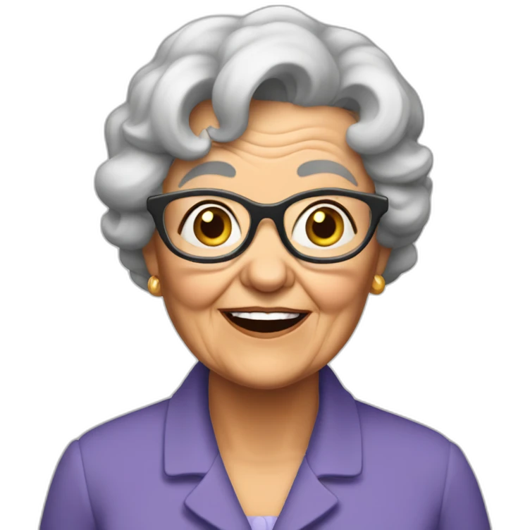 cute granny clampett emoji