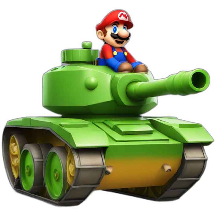 Mario dans un tank emoji