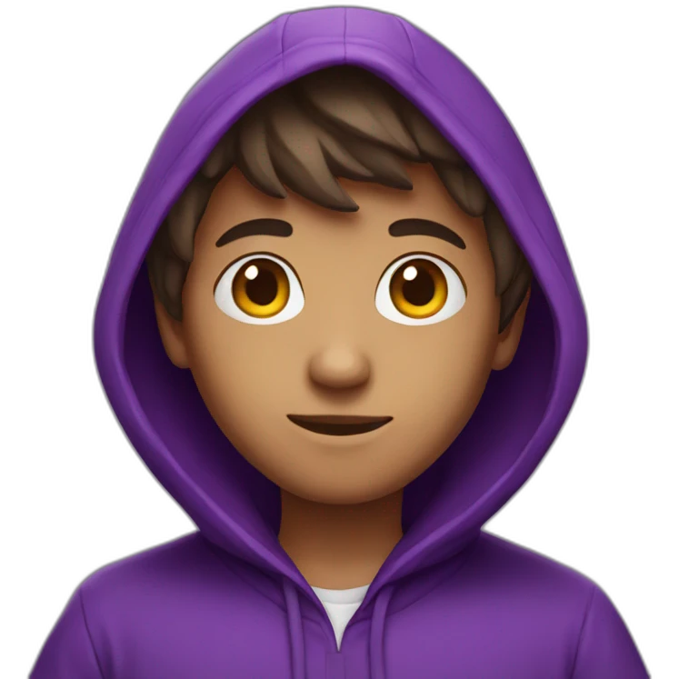Boy purple hood emoji