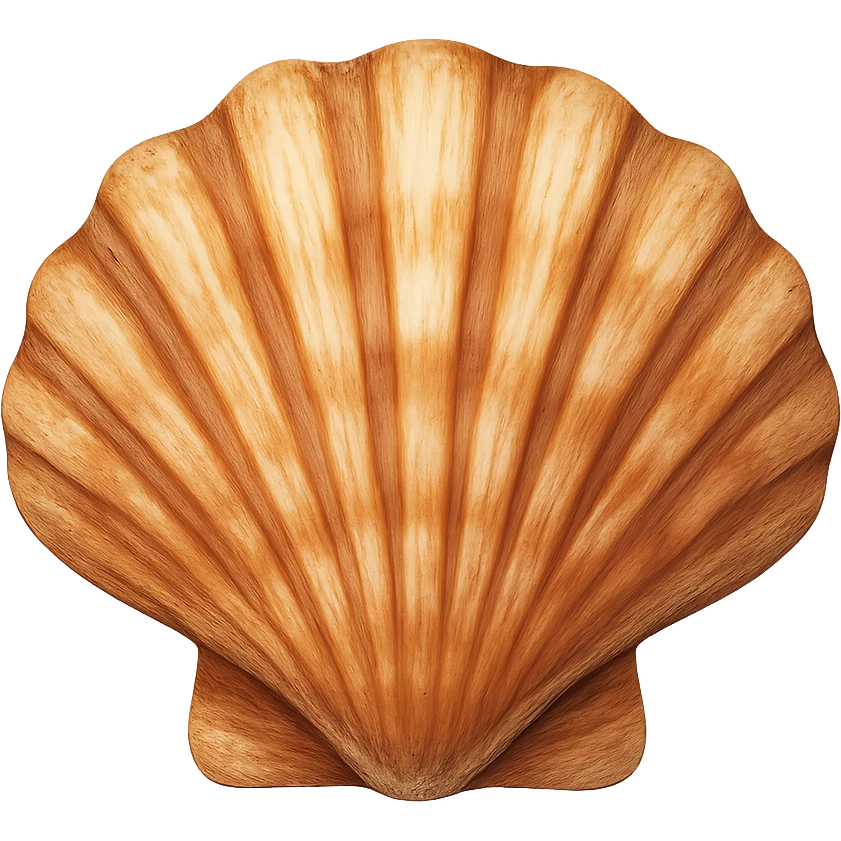 Детализированный емодзи ракушки на пнгфоне без фона emoji