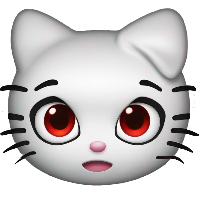 Hello kitty red eyes emoji