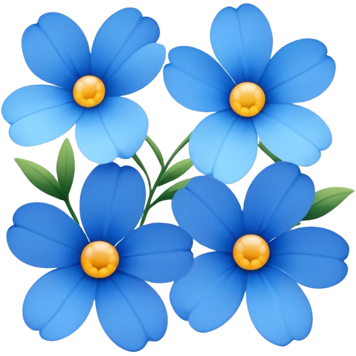 blue flowers  emoji