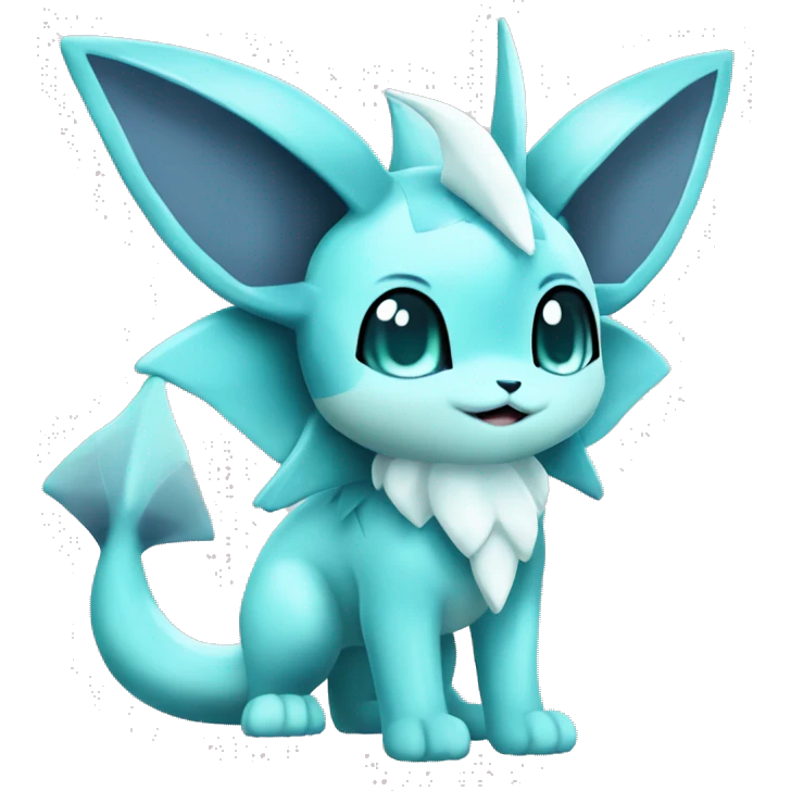 Kawaii Vaporeon-Glaceon-Pokémon full body emoji