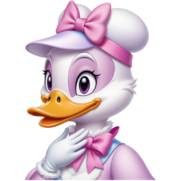 Daisy Duck from Disney winking emoji