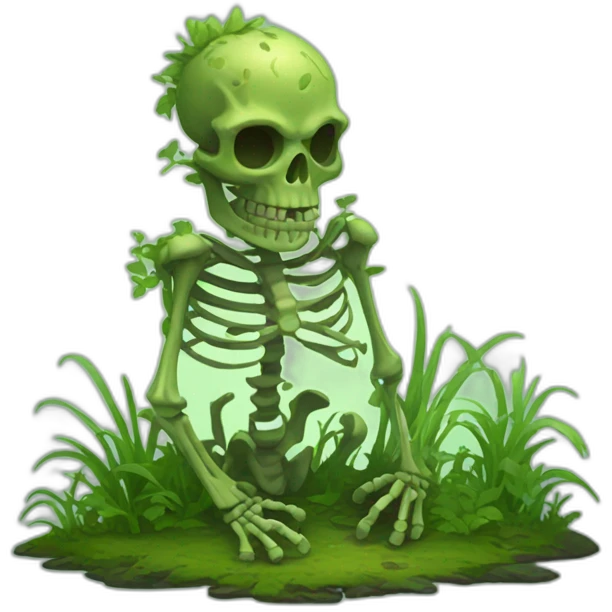 overgrown swamp skeleton emoji