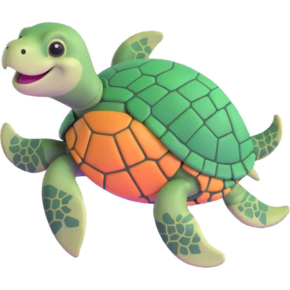 smiling sea turtle emoji