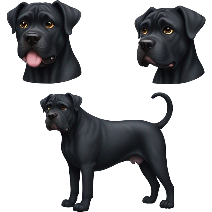 Cane corso black dog  emoji